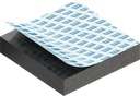 Zellgummi 6 x 30 mm, CR schwarz dehnungsfrei und selbstklebende Montagehilfe