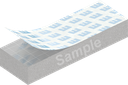 Zellgummi 5 x 50 mm, CR schwarz dehnungsfrei und selbstklebende Montagehilfe