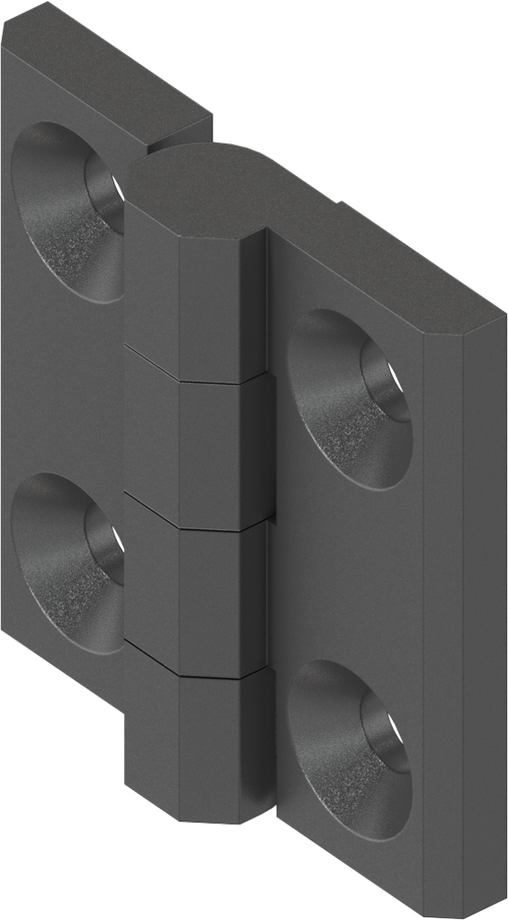 Charnière à 180° sans axe de charnière, polyamide GF noir