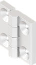 Charnière à 180° sans axe de charnière, inox AISI 316 poli brillant