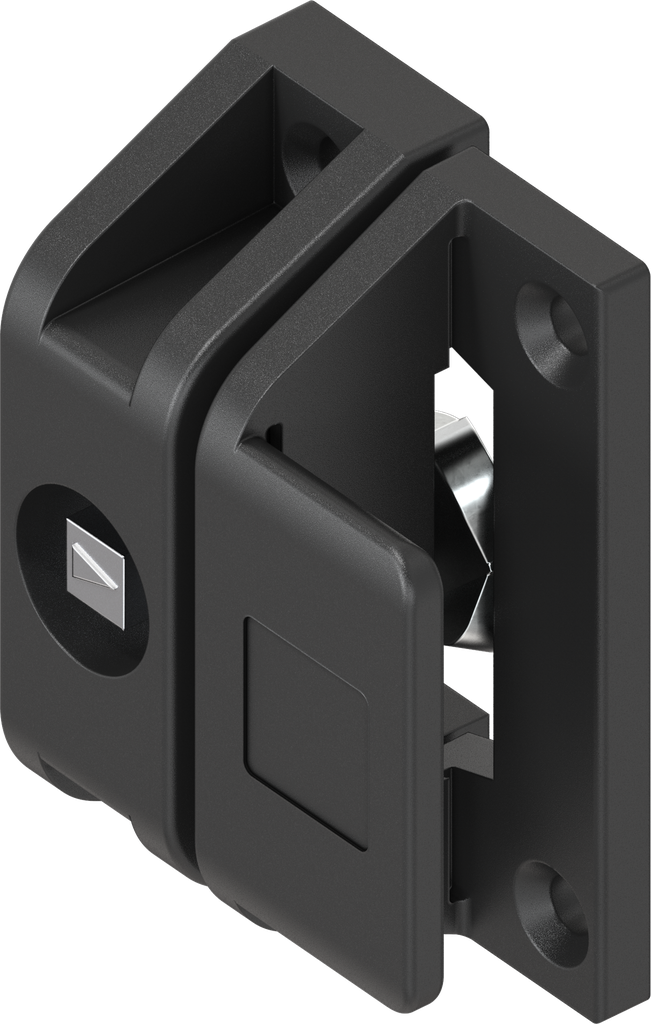 fermeture à came avec rotor carré 7, polyamide noir