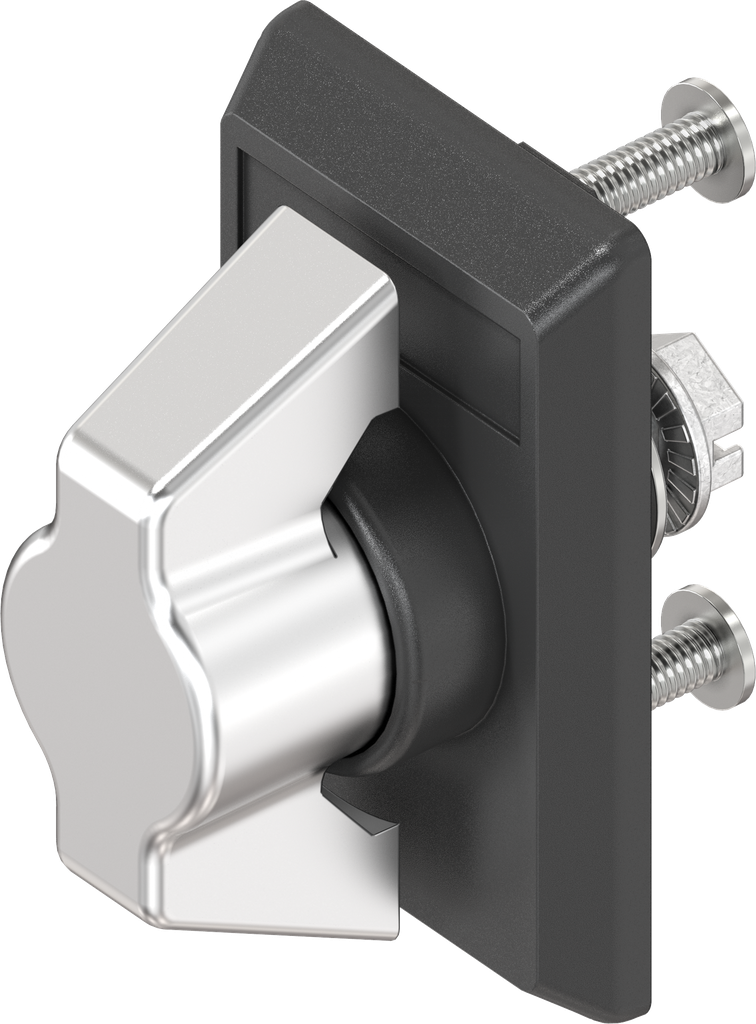 capotage avec papillon sans clé, inox et polyamide noir