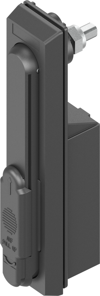 Dubbele cilinder zwenkgreep met 2-ogen sluiting, polyamide GF zwart