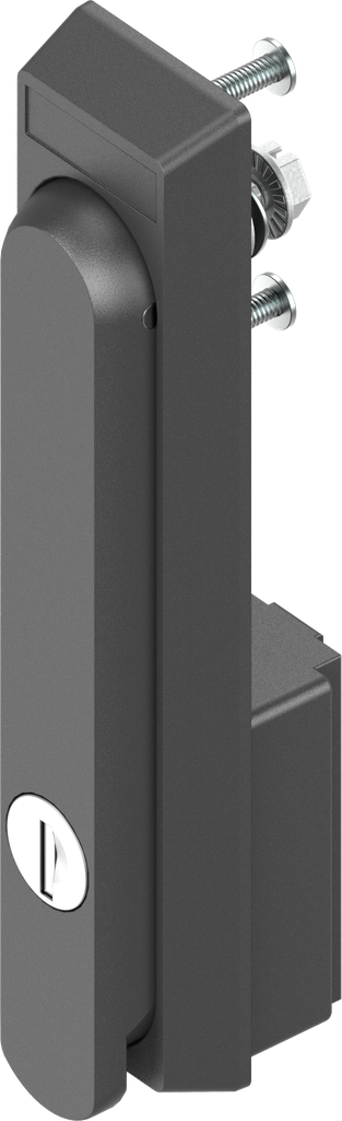 Zwenkgreep met rondcilinder verschillend sluitend, polyamide GF zwart