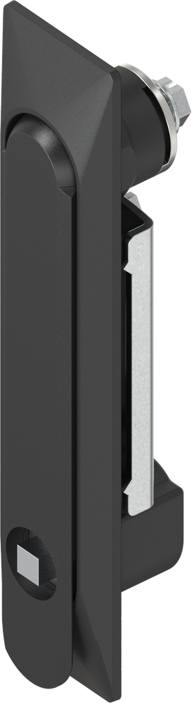 poignée escamotable 1 150 avec rotor carré 7, polyamide et zamak époxy noir