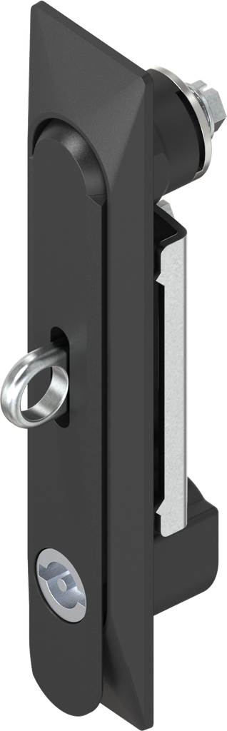 poignée escamotable 1 150 avec rotor double barre 3 et pour cadenas, zamak époxy noir