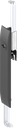 capotage avec crémones avec rotor double barre 5 et cache-entrée, polyamide GF noir