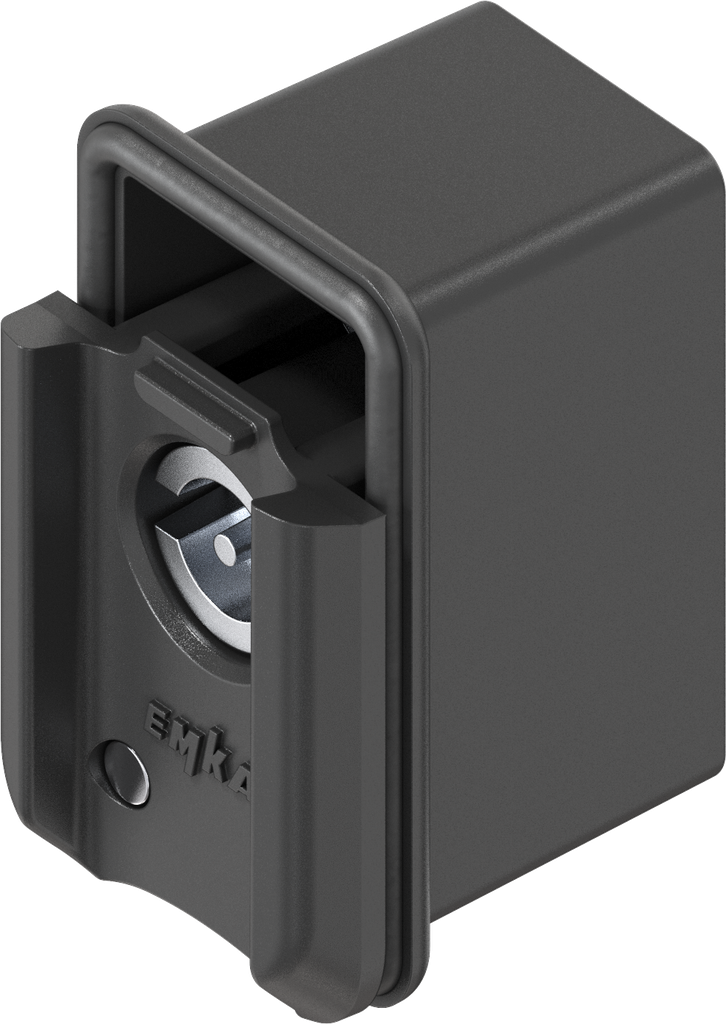Module met dubbelbaard 3 bediening, Zamak zwart gepoedercoat