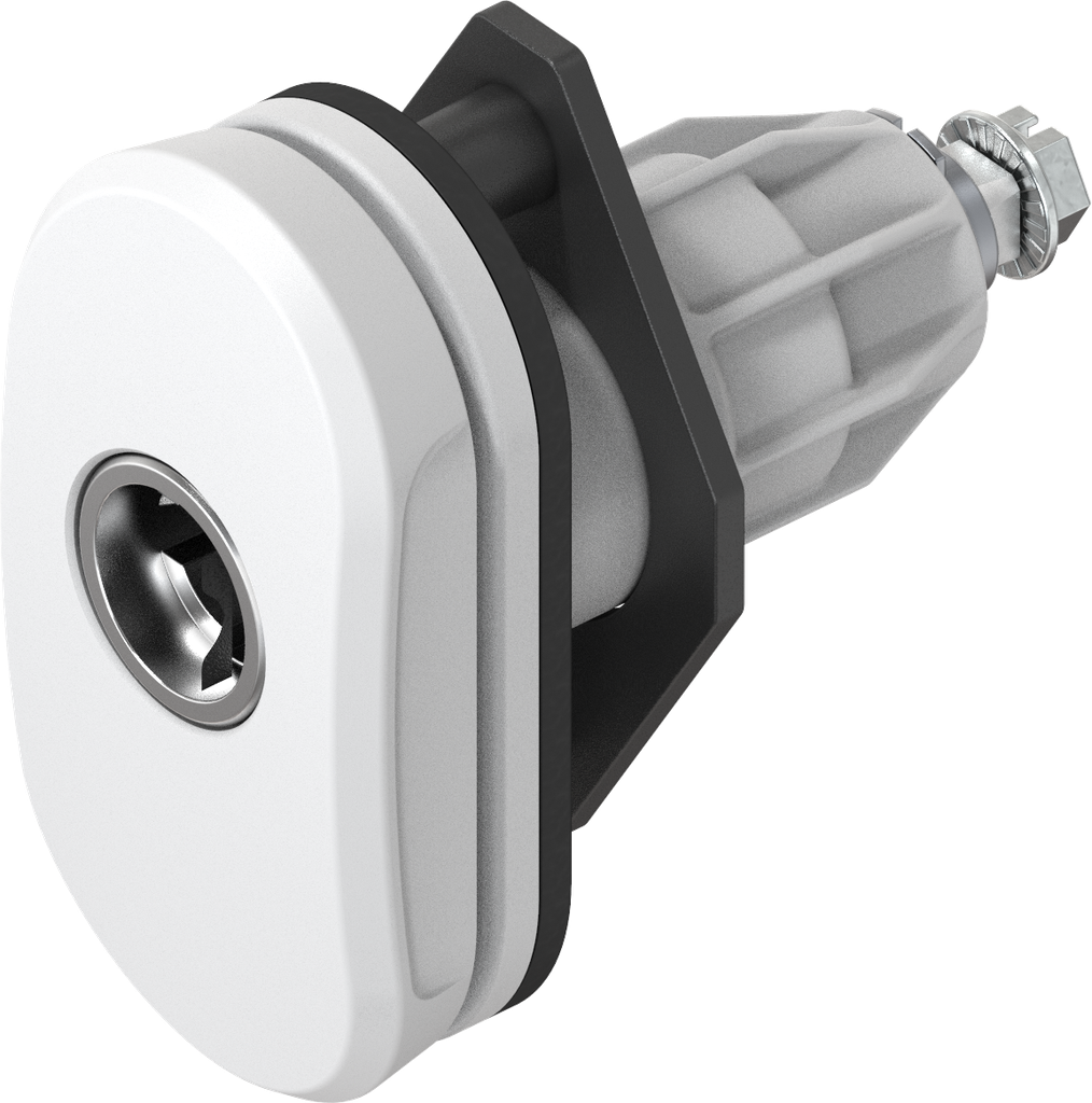Draai-span-slot "Basic"voor insteekcilinder (systeem 3), polyamide GF signaalwit