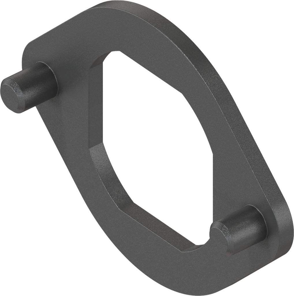 Draaiborging, Zamak zwart gepoedercoat