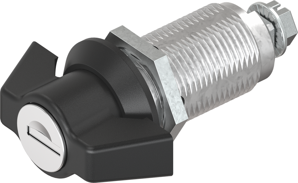 quart de tour papillon clé EK 333, zamak et polyamide noir