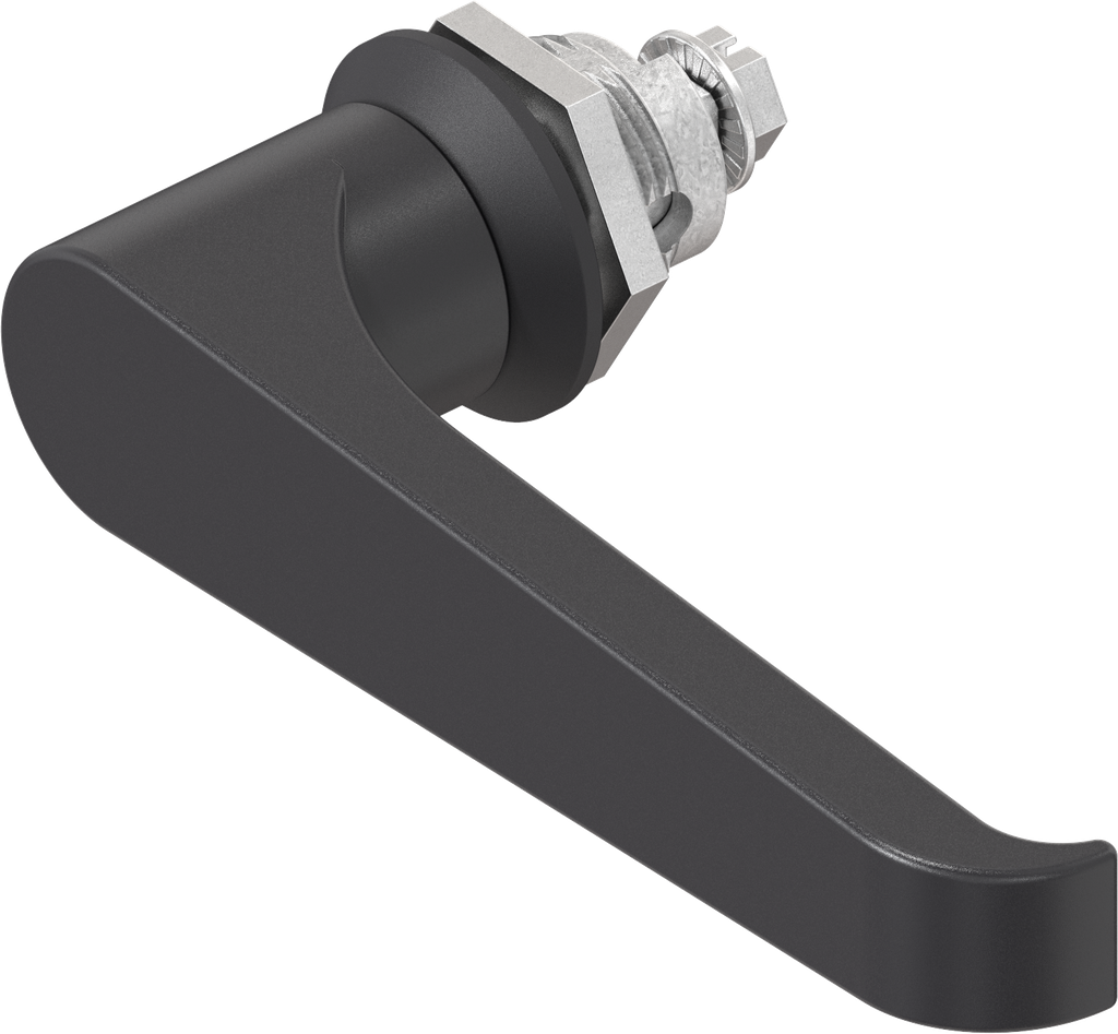 L-greep zonder slot, Zamak en polyamide zwart