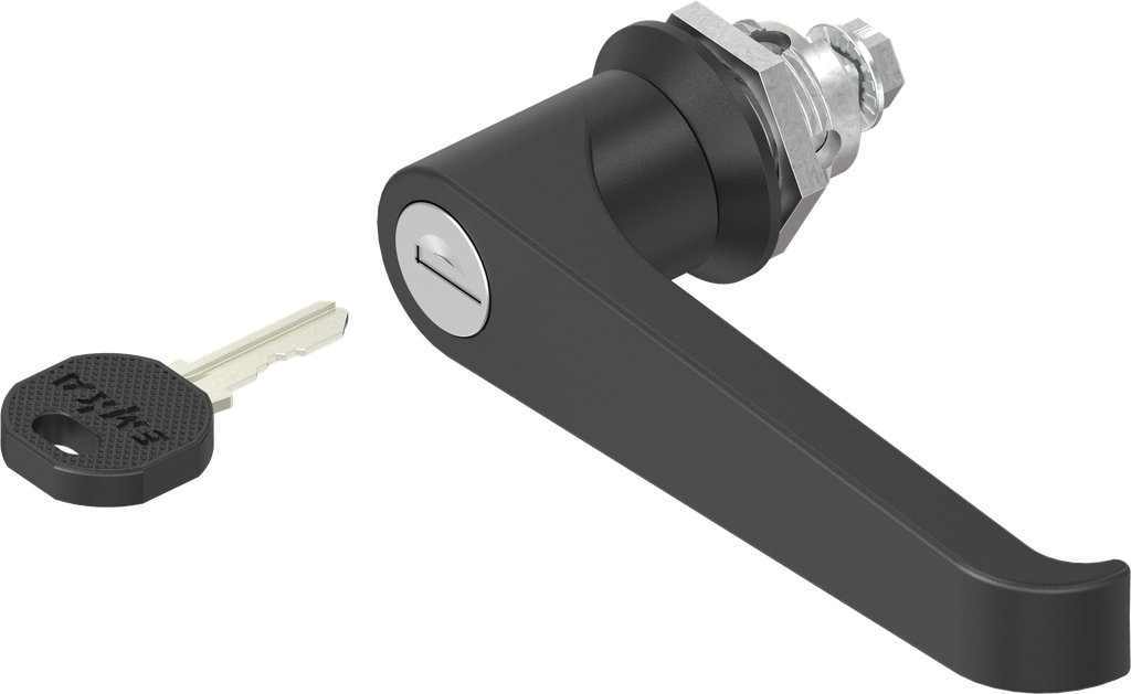 L-greep verschillend sluitend, Zamak en polyamide zwart