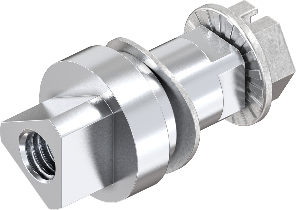 rotor avec taraudage M6 triangle 10, zamak chromé