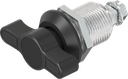 Bouton papillon à compression carré de 8 et filetage M6, zamak époxy noir