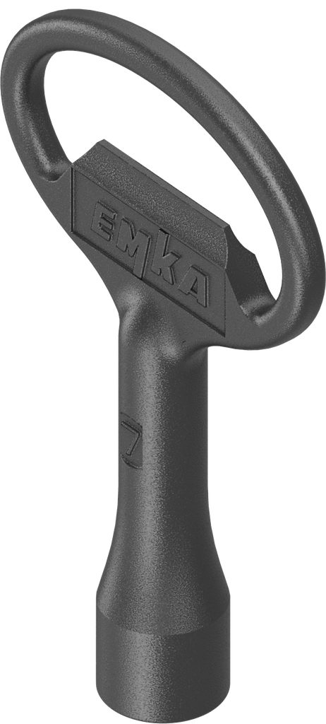 clé pour rotor carré 7, zamak époxy noir