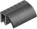 Perfil de junta para montaje a presión, caucho microporoso EPDM; perfil base EPDM 65 ± 5 Shore A negro