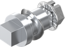 rotor carré 6, zamak chromé