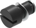 rotor fente 1,5x3, polyamide 66 GF 50 noir
