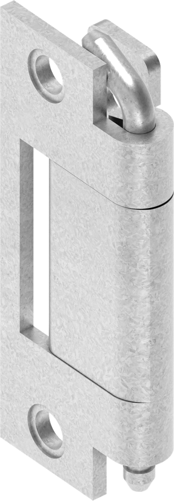 Bisagra 120°, acero galvanizado