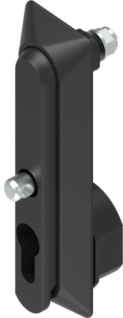 Maneta giratoria "corta" para cilindro perfilado 40 mm (A = 30 mm), poliamida GF negro