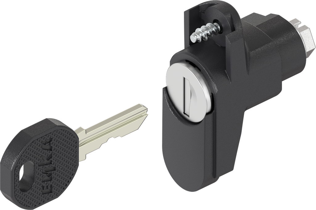 module avec barillet clé EK 333, polyamide GF noir