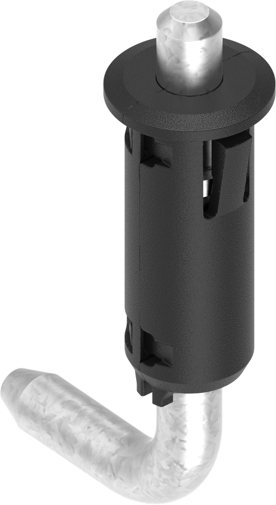 charnière à goupille pour Ts 1 mm, polyamide et zamak noir