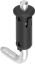 charnière à goupille pour Ts 1 mm, polyamide et zamak noir