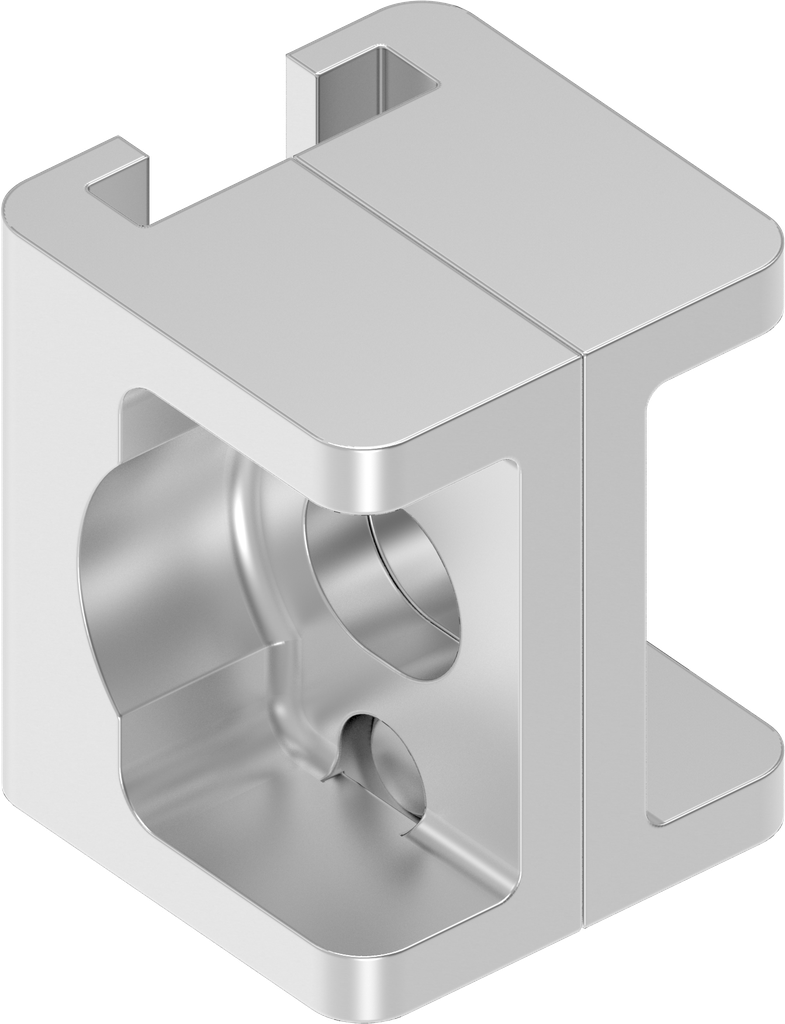 Stanggeleider voor platte stang 3x14, RVS 316