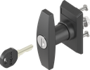 capotage avec poignée en T clé EK 333, polyamide noir et zamak époxy noir