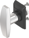 capotage avec poignée en T sans clé, inox et polyamide noir