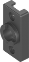 Sluitlipadapter met begrenzing rechts voor Ts = 1,5 mm, polyamide GF zwart