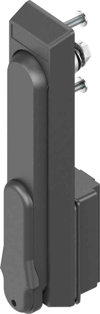 poignée escamotable avec barillet clé EK 333, polyamide GF noir
