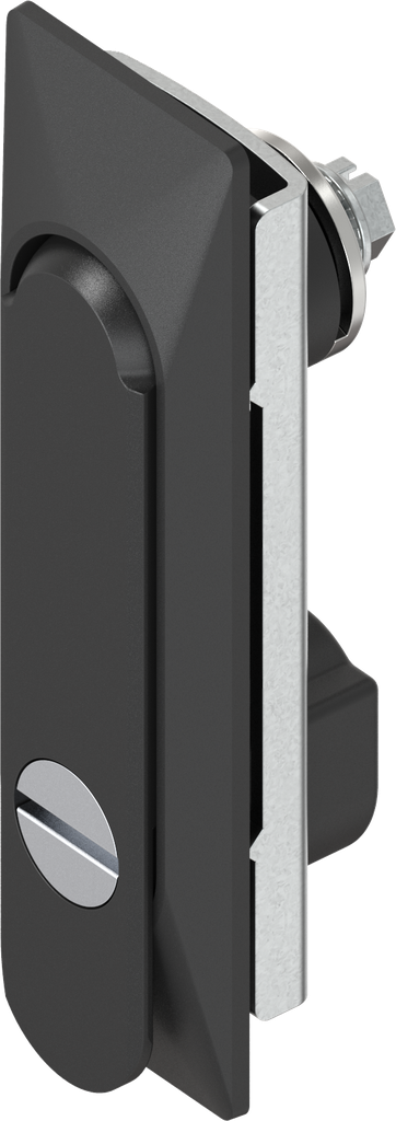 Maniglia girevole 1150 con inserto taglio 2x4, zama nero verniciato a polvere
