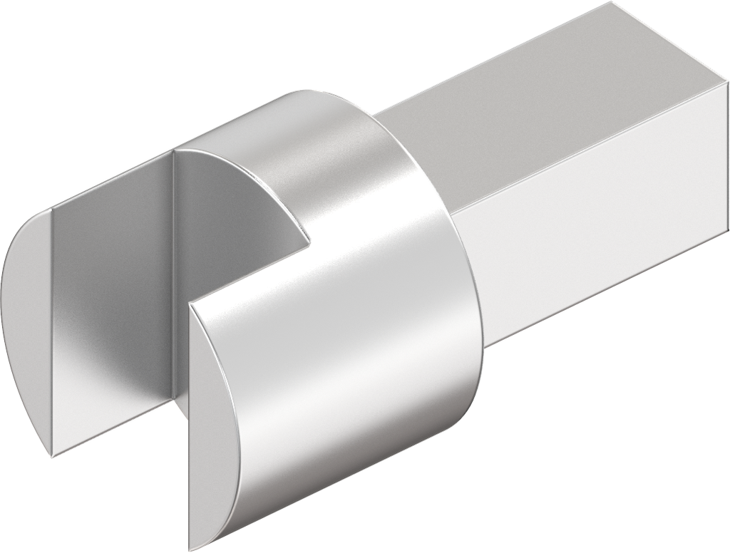 Adaptador para Agent E para puertas de muebles, acero inoxidable  AISI 303