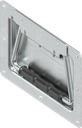 Asa plegable, empotrada, con resorte de torsión, acero galvanizado DS más Top Coat