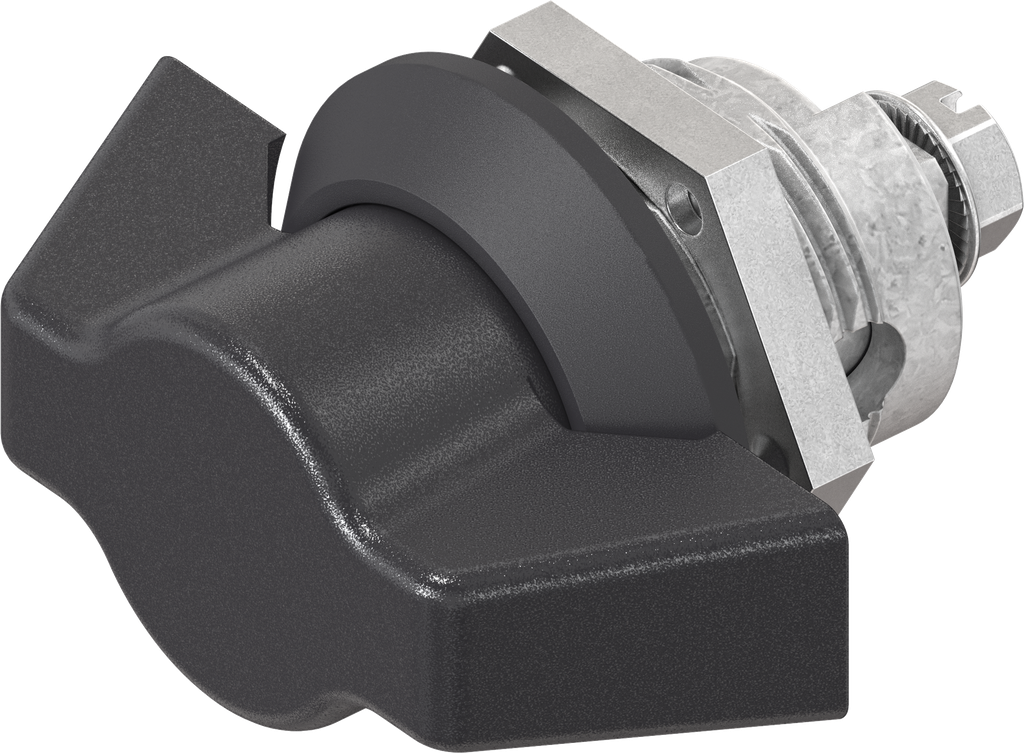 Knevelslot zonder cilinder, Zamak en polyamide zwart