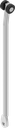 tringle ronde L = 701 - 800 mm, inox AISI 304