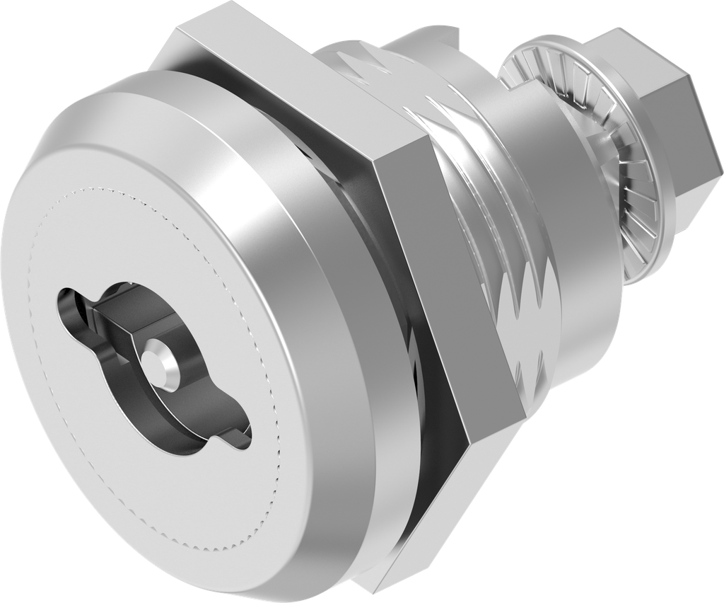 Chiusura 1/4 di giro di sicurezza doppia aletta 3 versione destra, acciaio inox AISI 303