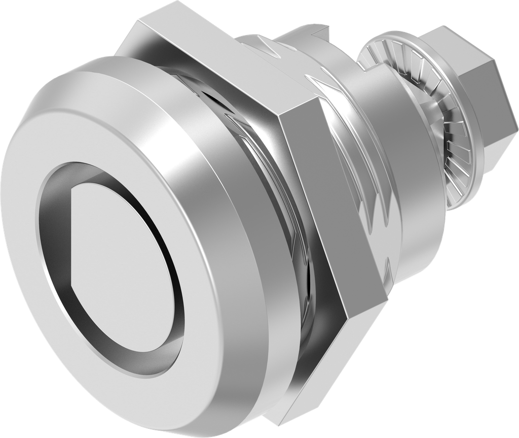 quart de tour de sécurité Europe de l'Est Ø 13 demi-rond, inox AISI 303