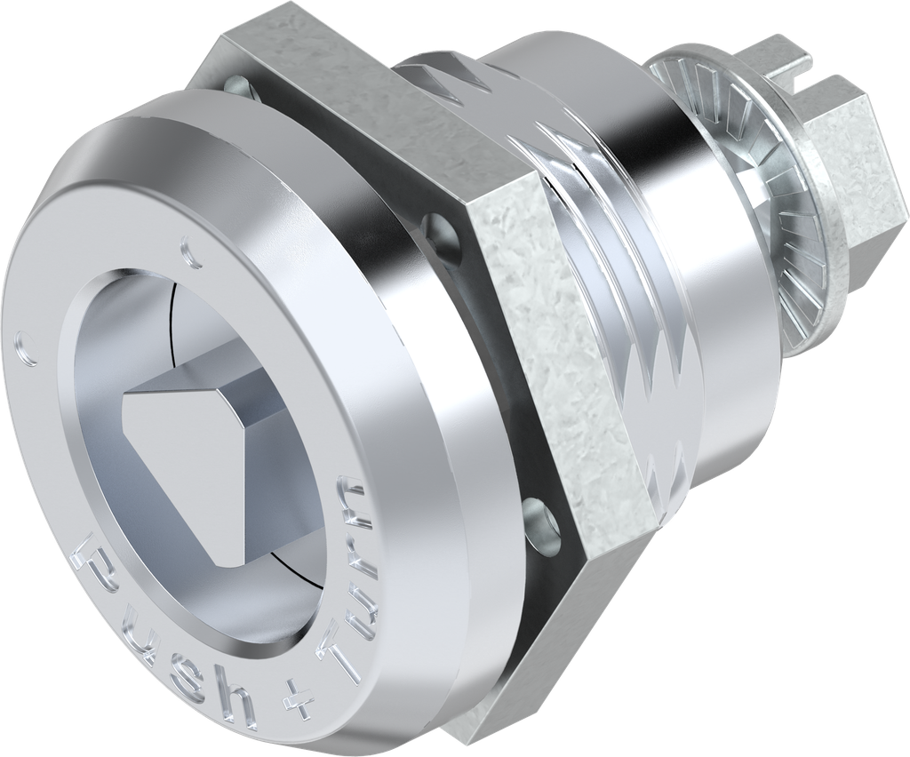 Trilvast slot driekant 8, Zamak verchroomd