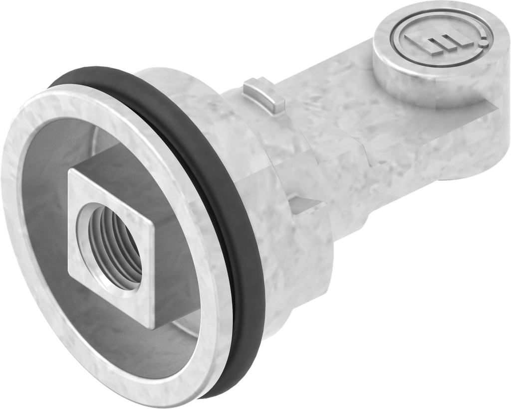 Rotor carré 8 avec filetage M6 pour papillon, zamak zingué
