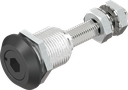 Compression latch with adjustable cam height, hexagon female SW 8, Zinc die and steel black powder-coated